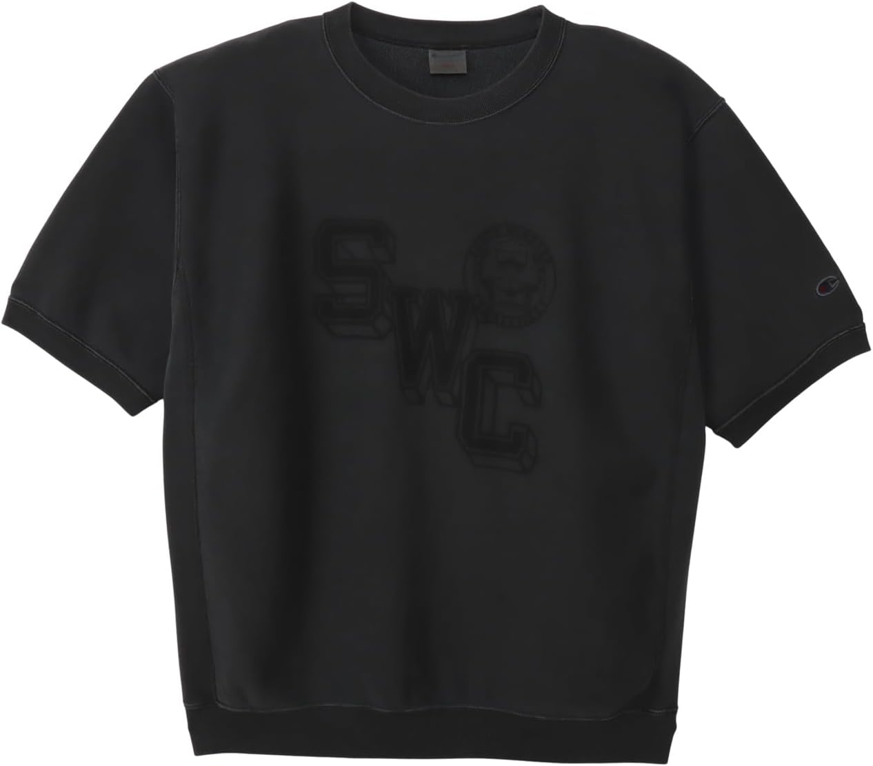 

Мужская толстовка Champion C3-D006 Relax Fit с графическим принтом и обратной текстурой ткани (REVERSE WEAVE), черный