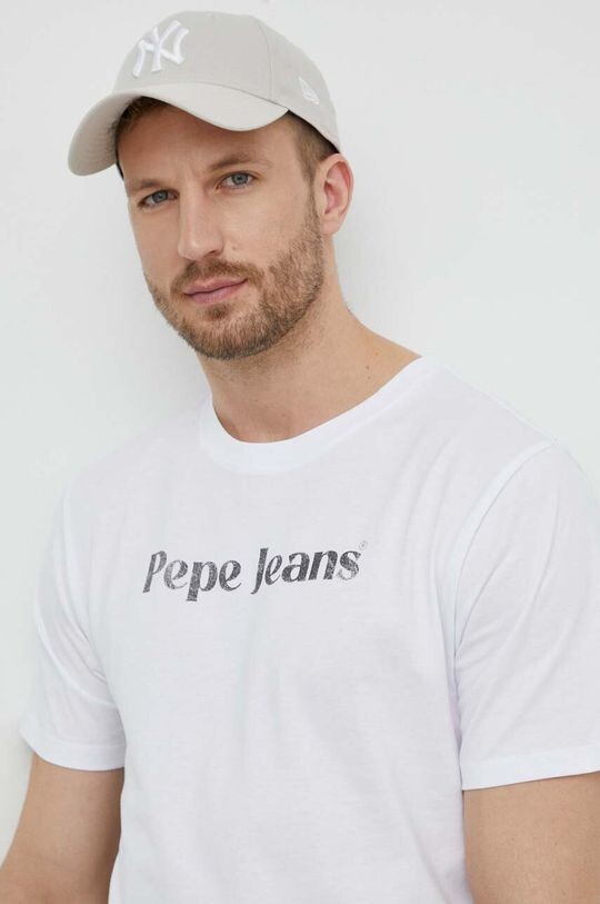 

Хлопковая футболка Clifton Pepe Jeans, белый