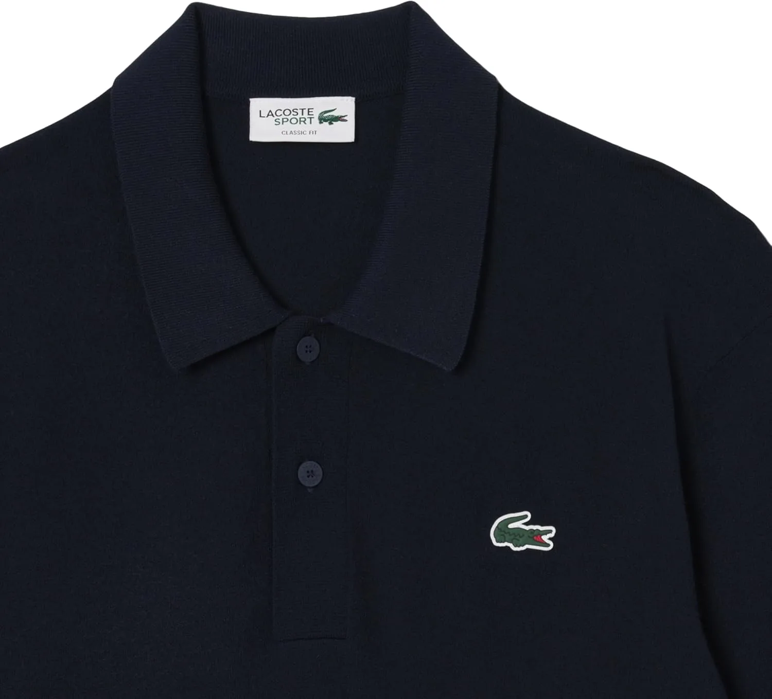 Lacoste мужской поло свитер с воротником для гольфа, синий — фото 3