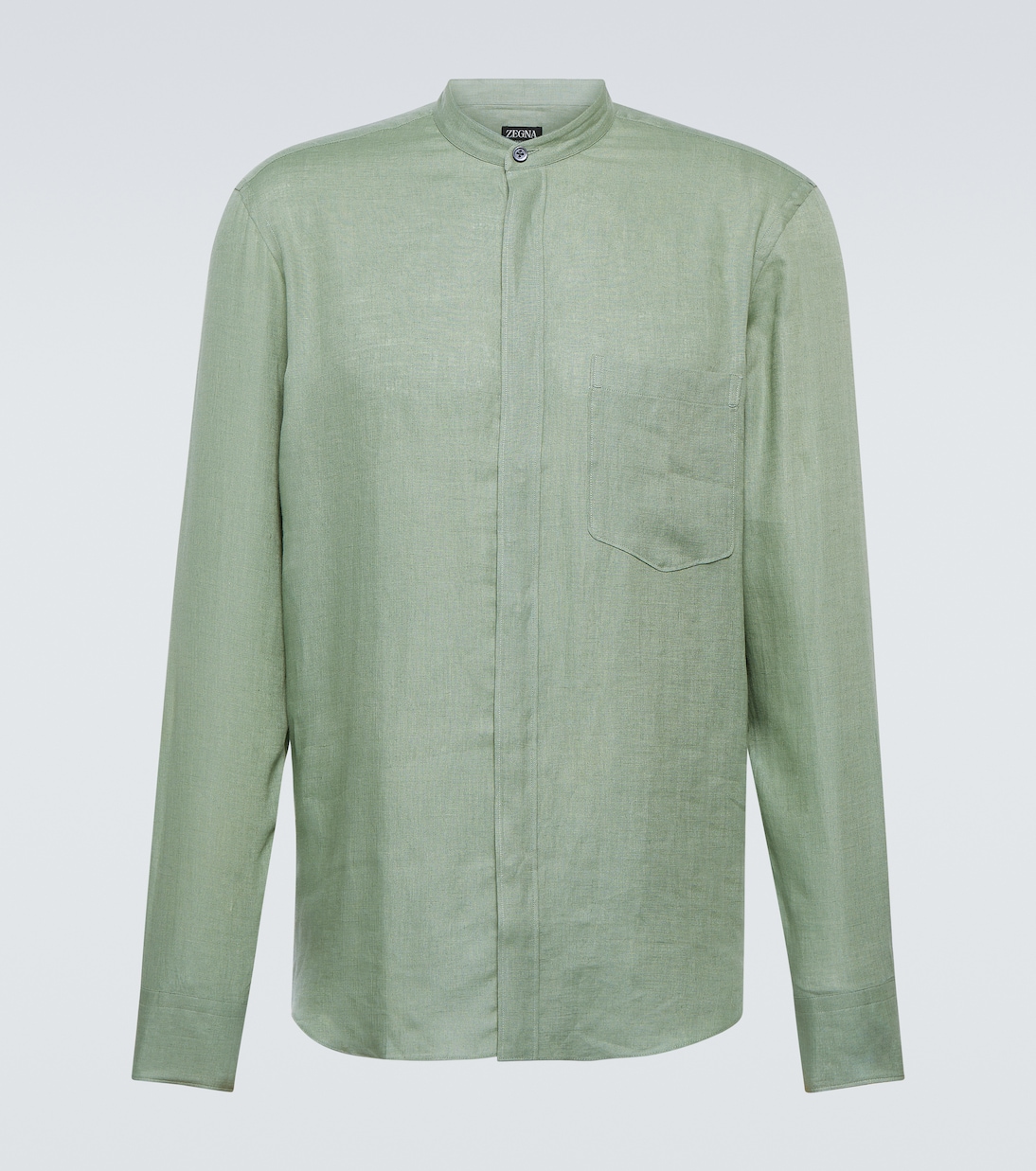 

Льняная рубашка Zegna, Sage Green