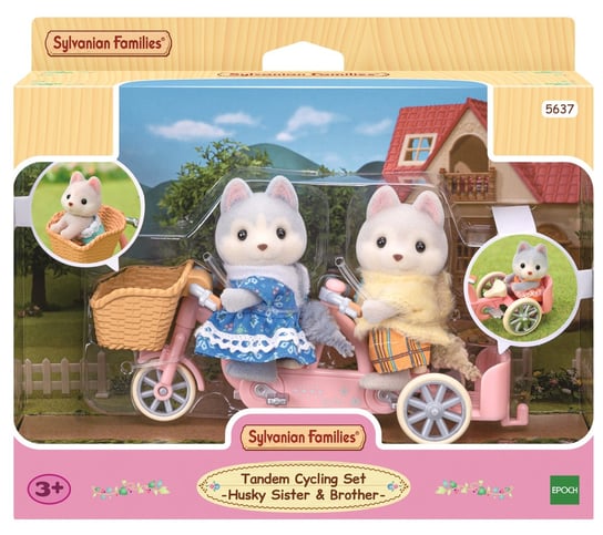 

Sylvanian Families, коллекционные фигурки, набор «Собаки хаски на велосипеде»