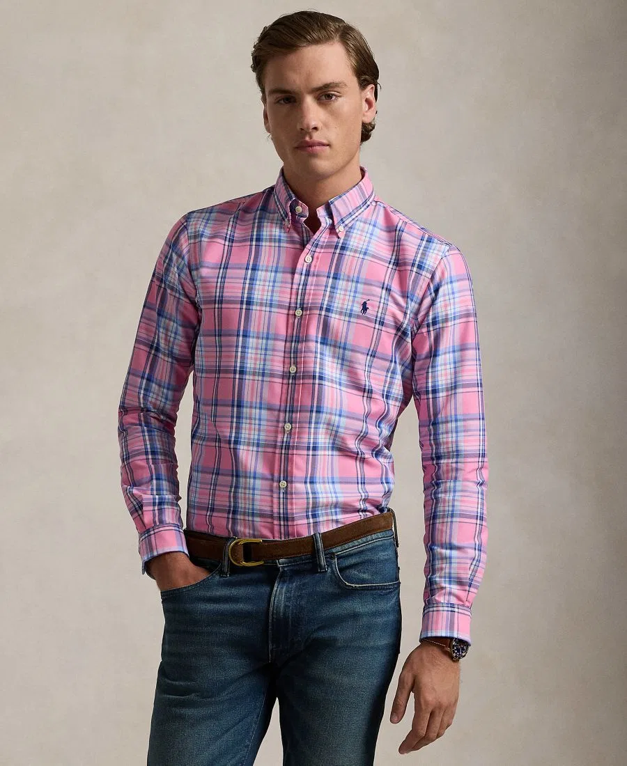 Мужская классическая рубашка оксфордского кроя Performance Polo Ralph Lauren, мультиколор