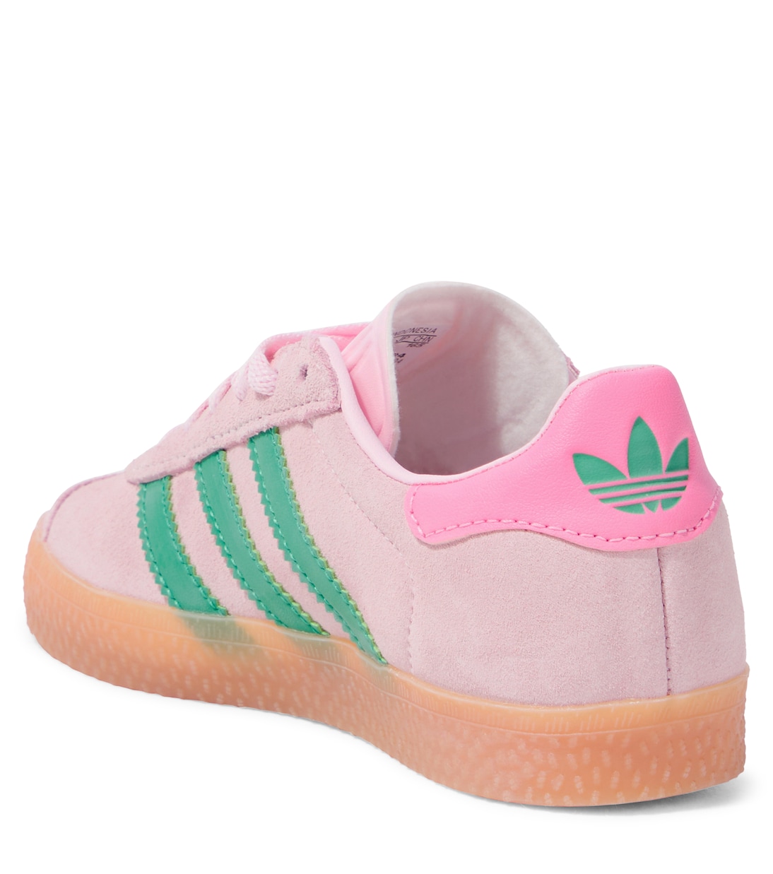 Gazelle замшевые кроссовки Adidas Originals Kids, Court Green/Bliss Pink — фото 3