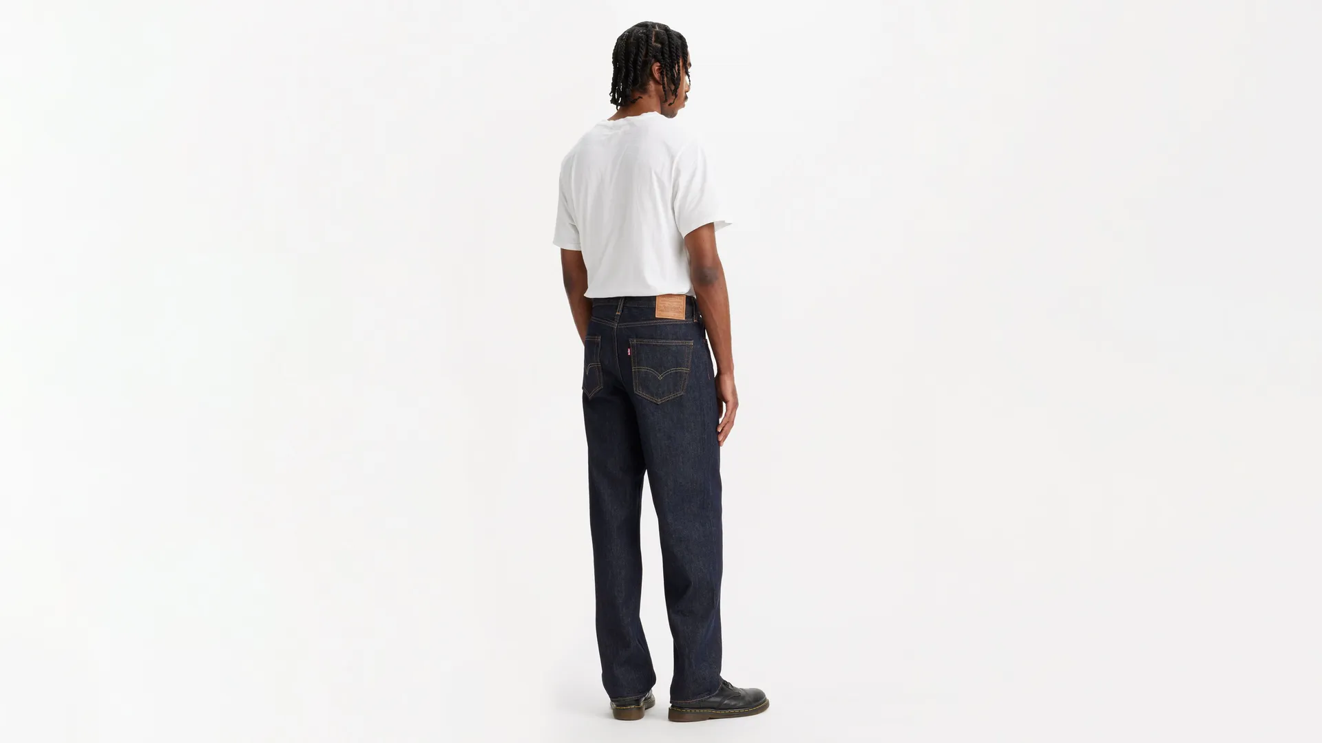 568 свободные прямые мужские джинсы Levi's, цвет Welcome To The Game - Dark Wash — фото 3