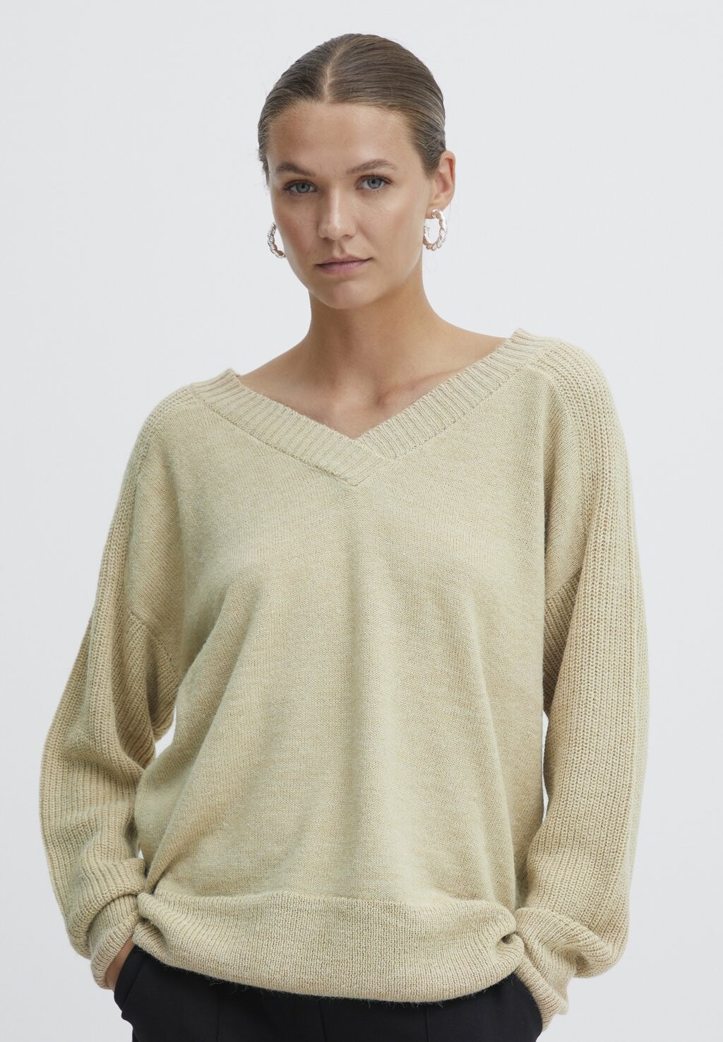 

Свитшот ICHI ИХНОВО, цвет mottled beige