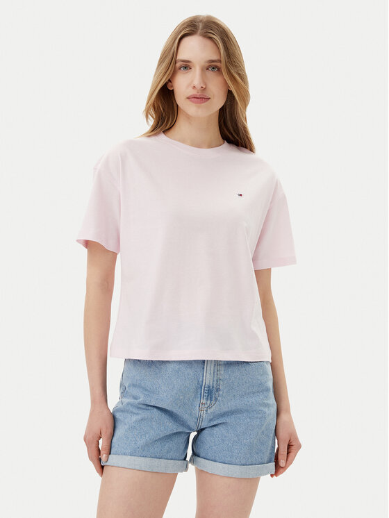 

Футболка обычного кроя UW0UW05763 Tommy Hilfiger, розовый