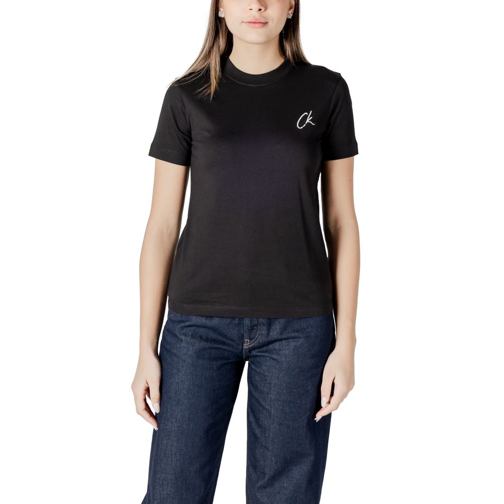 

Черные хлопковые топы и футболки из хлопка Calvin Klein Jeans