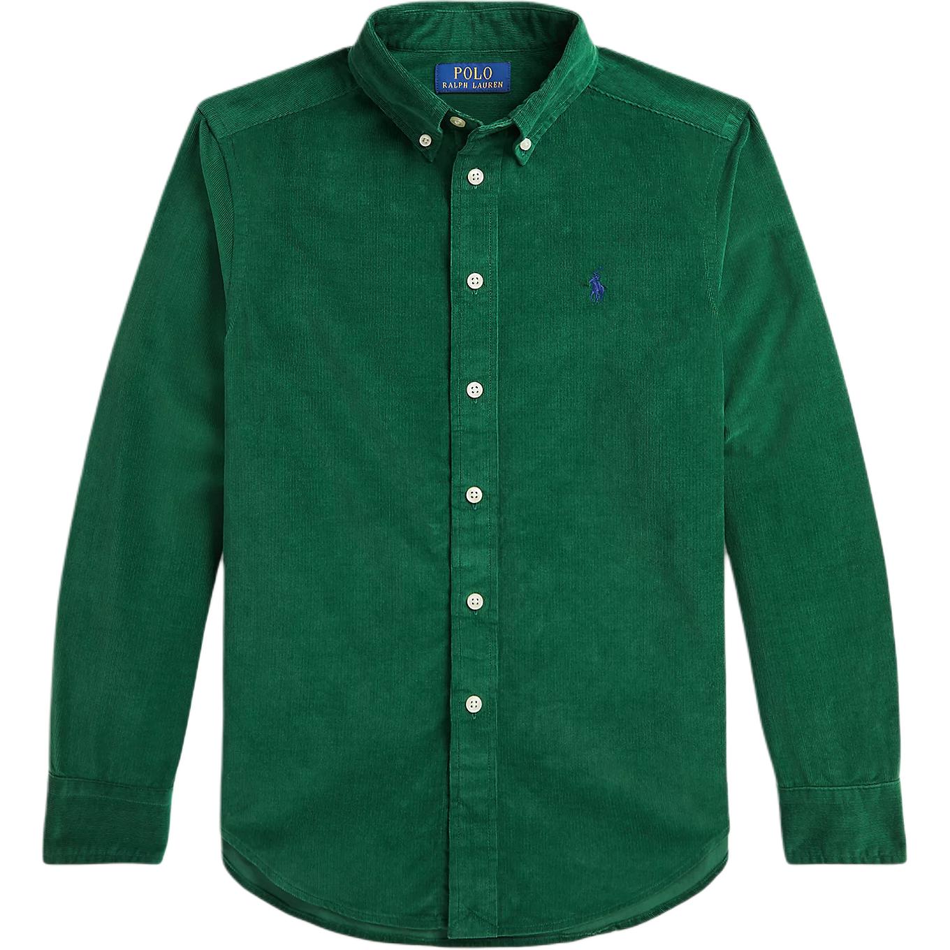 Футболка SS24 Solid Color весна-осень для детей Forest Green Polo Ralph Lauren, зеленый — фото 4