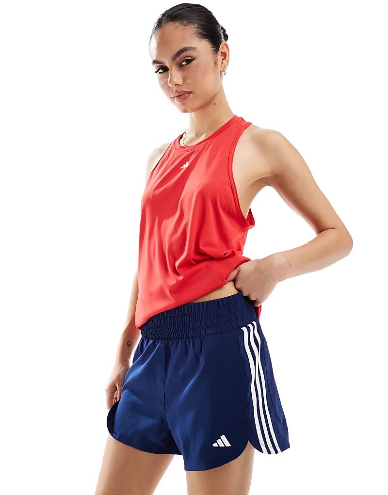 

Шорты adidas Training с высокой талией в темно-синем цвете adidas performance