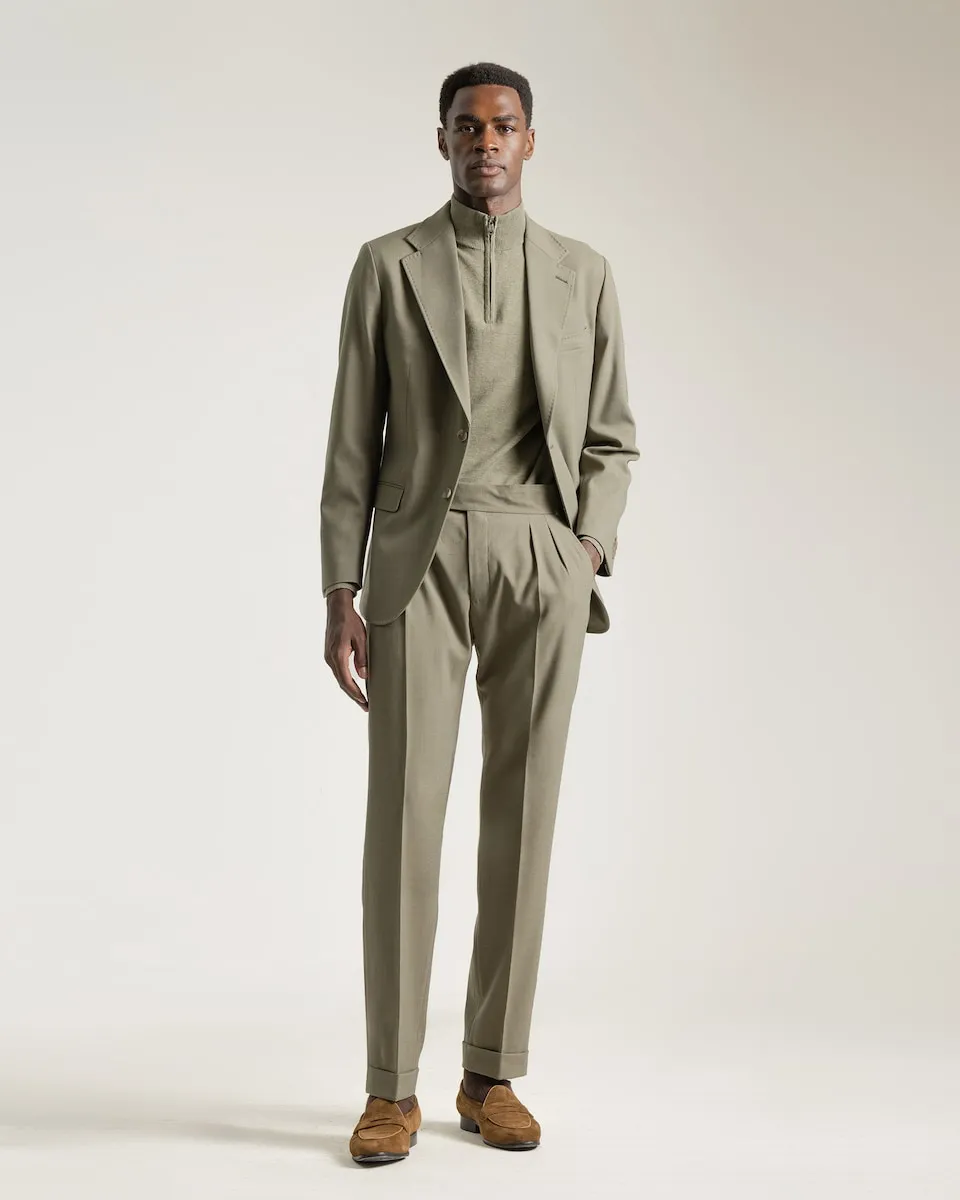 

Мужские брюки гуркха узкого кроя зеленые PuroEgo