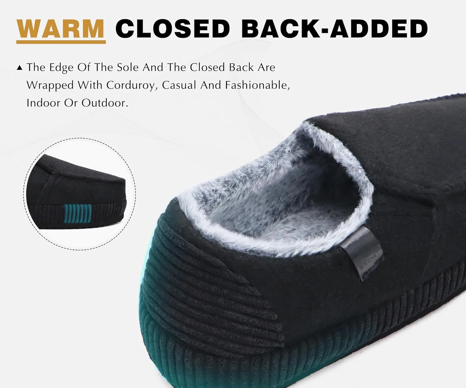 Тапочки с поддержкой стопы ONCAI, Moccasins Black — фото 3