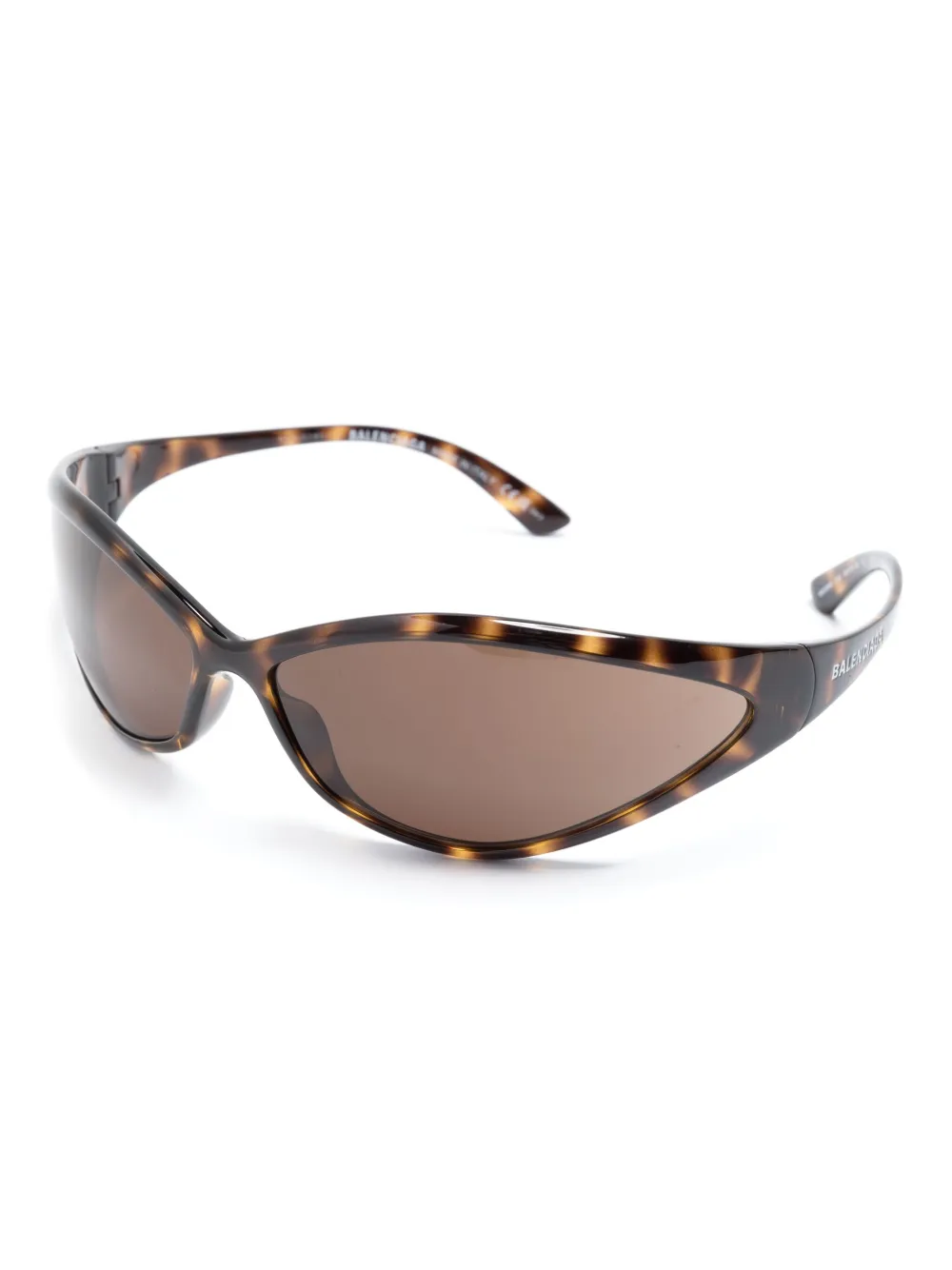 Солнцезащитные очки в овальной оправе Balenciaga Eyewear, коричневый — фото 2