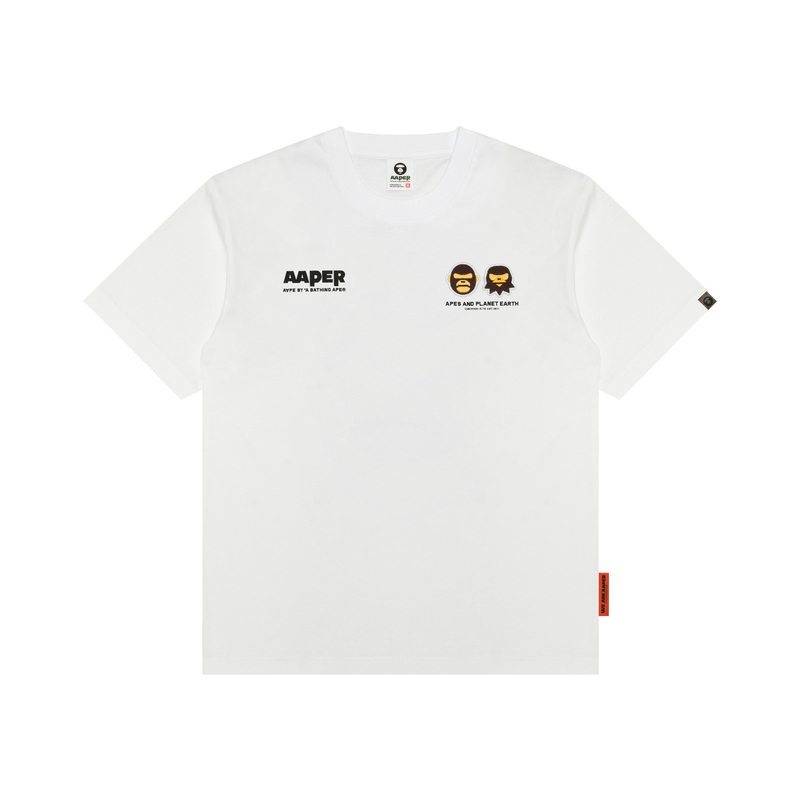 

Футболка из хлопка с аппликацией логотипа A Bathing APE Aape, белый