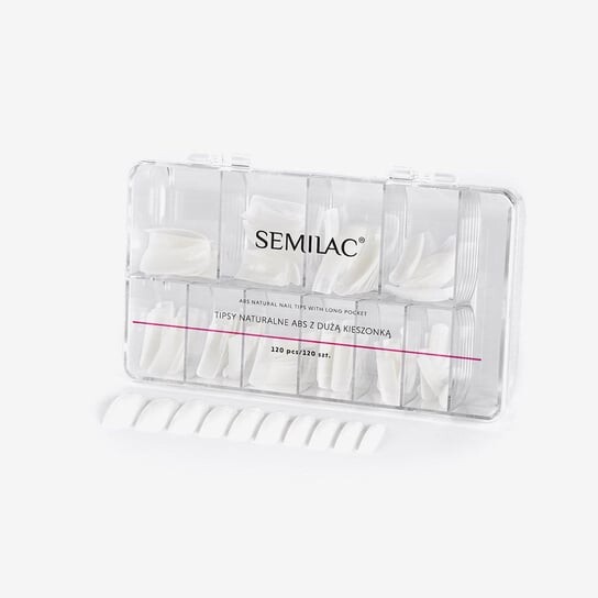 

Типсы Semilac Natural ABS с большим карманом 120 шт.