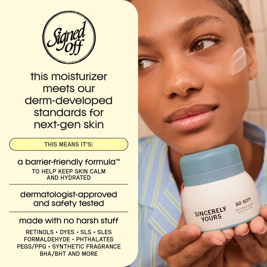 Крем для лица Sincerely Yours — Увлажняющий So Soft Daily Barrier Strengthening Lightweight Moisturizer с гиалуроновой, 50 мл — фото 4