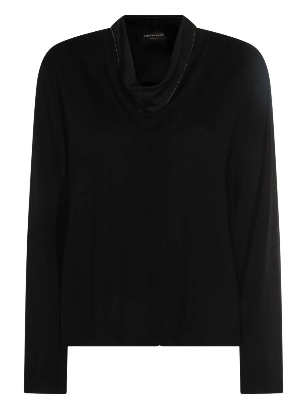 

Топ с воротником-хомутом Fabiana Filippi, черный