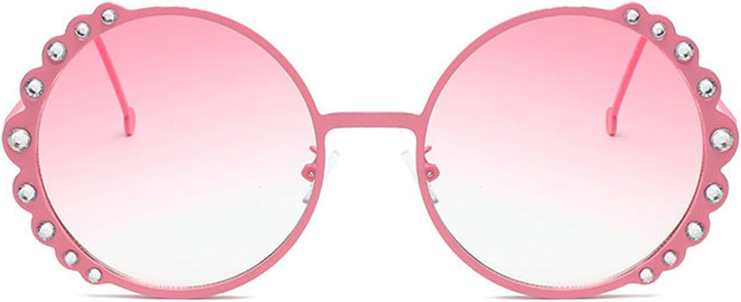 

Willochra — круглые солнцезащитные очки ручной работы для женщин, современные солнцезащитные очки с бриллиантами и стразами, винтажные модные хрустальные солнцезащитные очки, Pink