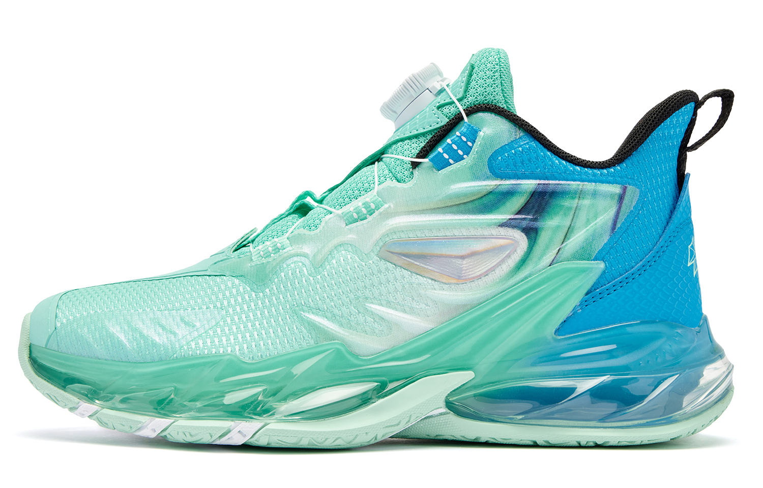 

Canglong 7.0 амортизирующие, износостойкие детские баскетбольные кроссовки mid top teal QIAODAN, Teal