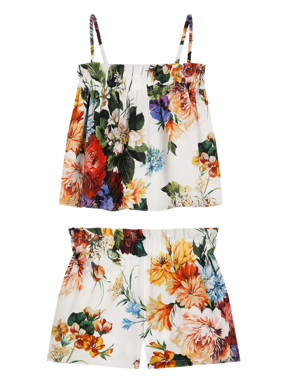 

Костюм с цветочными ремешками Dolce & Gabbana Kids, белый