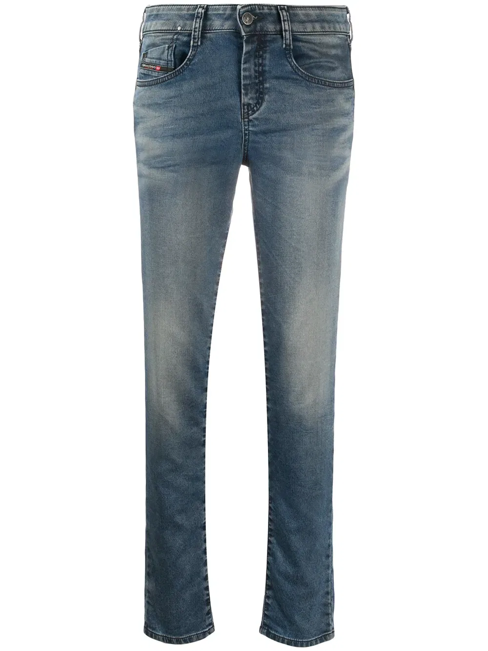 Узкие джинсы-джогг Slim D-ollies Diesel, синий