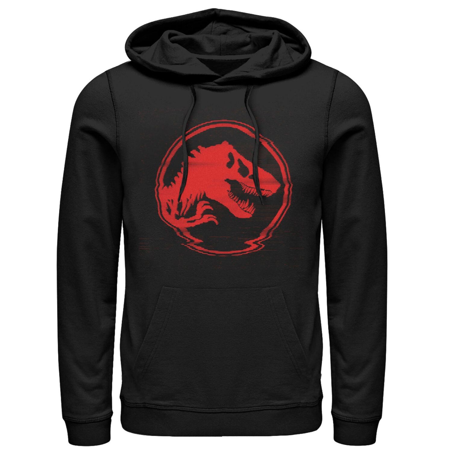 

Мужская толстовка с красным логотипом Jurassic World Glitch Coin, Black Licensed Character, черный