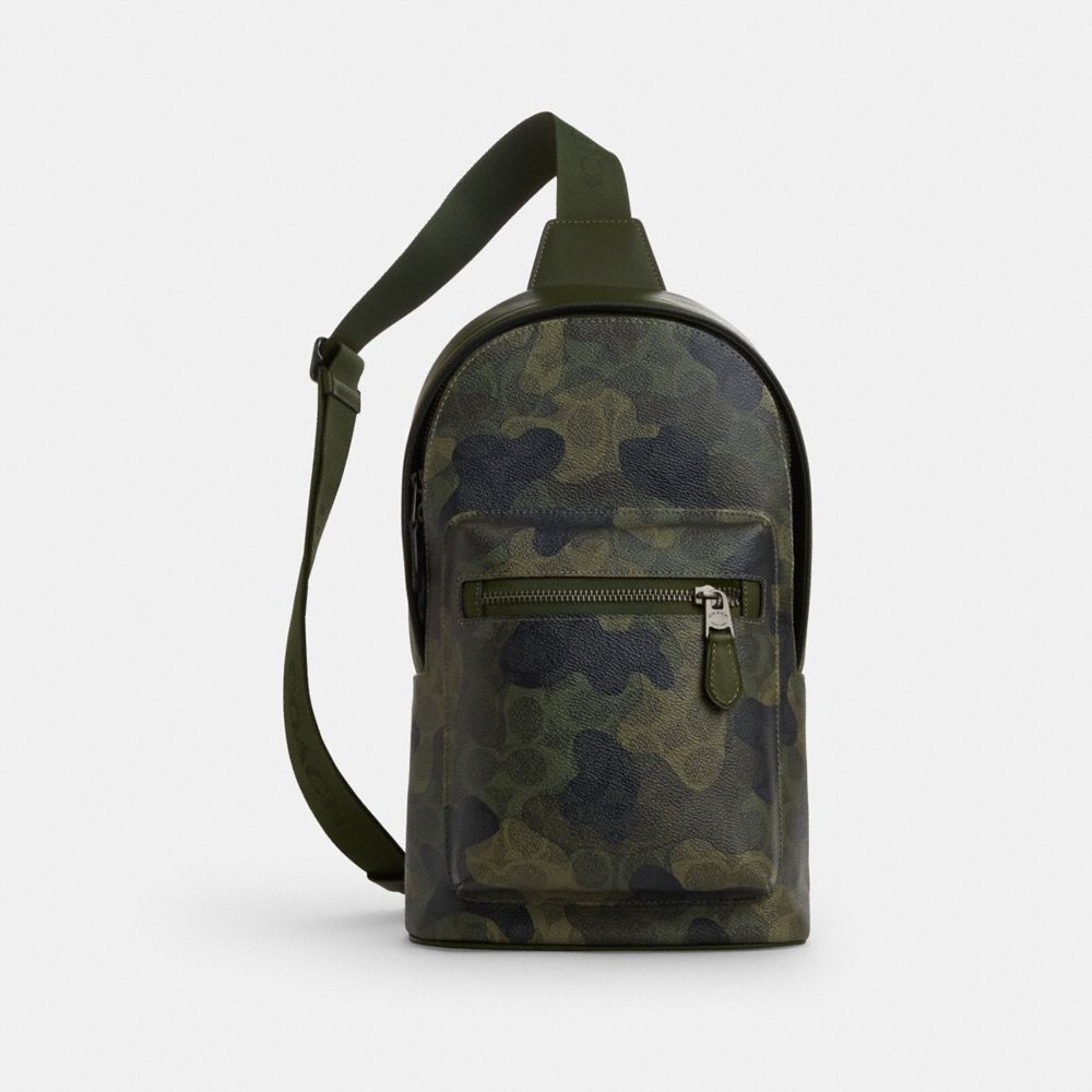 

Сумка Coach West Pack, цвет Qb/Dark Shamrock Multi
