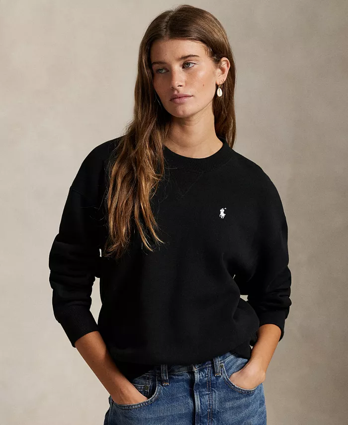 

Женская флисовая толстовка с круглым вырезом Polo Ralph Lauren, черный