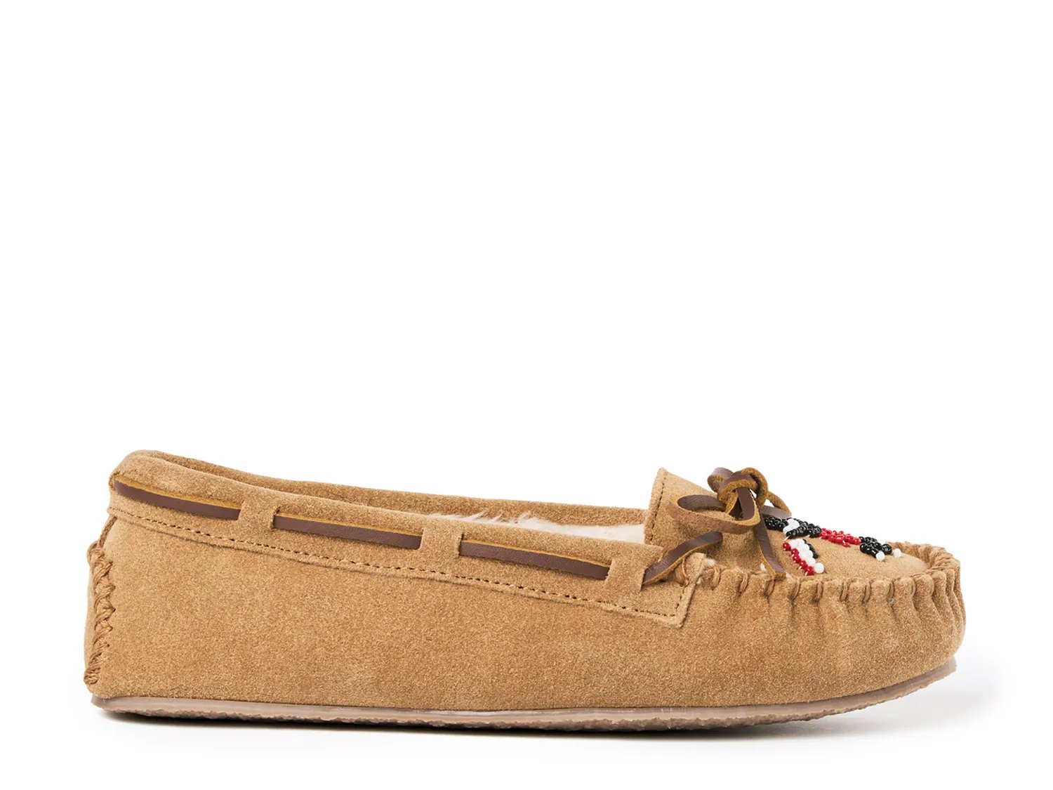 Тапочки Minnetonka Cally Thunderbird Animikii Slipper - Women's, светло-коричневый — фото 4