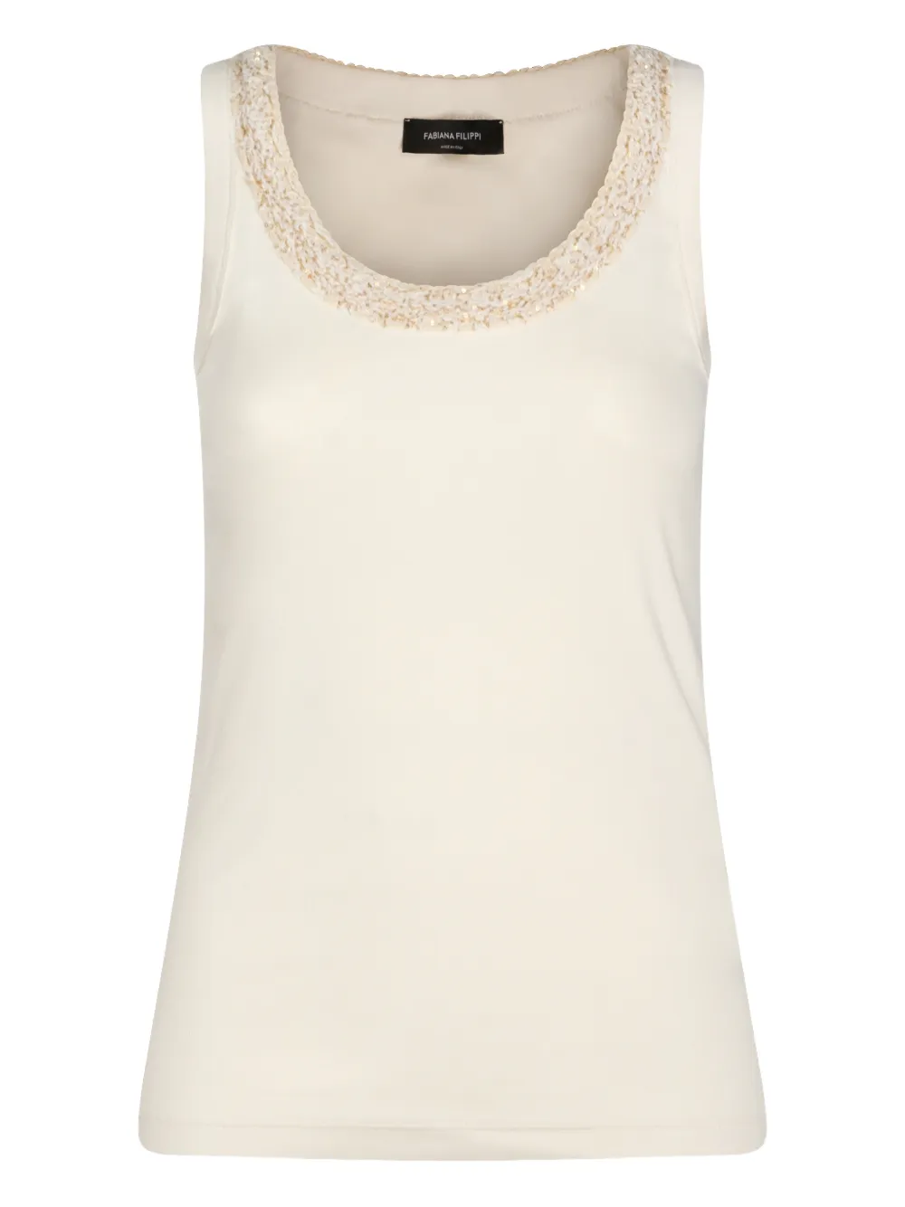 

Топ, украшенный пайетками Fabiana Filippi, нейтральный