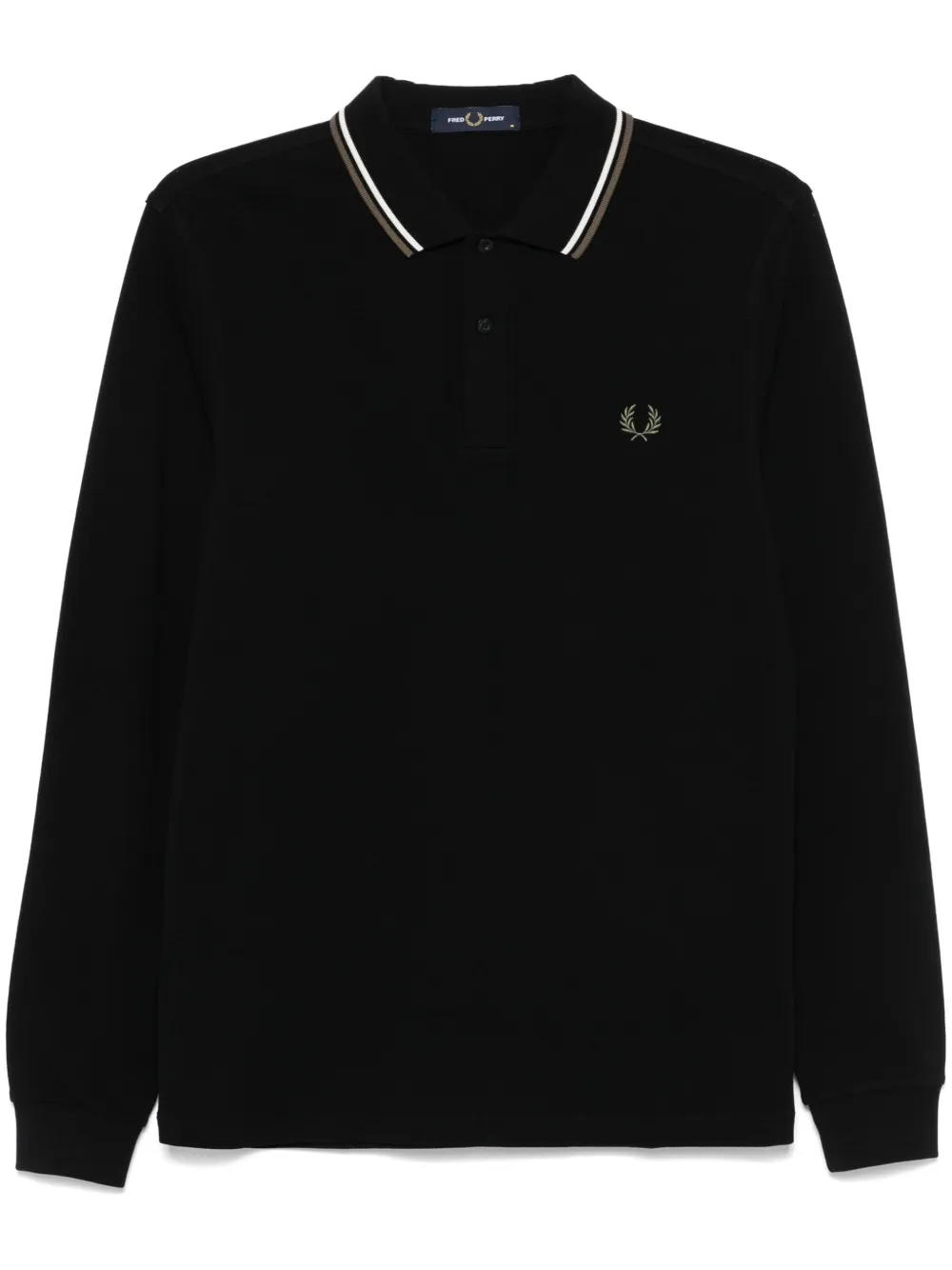 

Рубашка поло с вышитым логотипом Fred Perry, черный