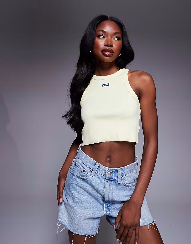

Топ Hugo Blue baby tank in yellow