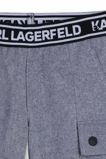 Шорты детские хлопковые Karl Lagerfeld, синий — фото 3