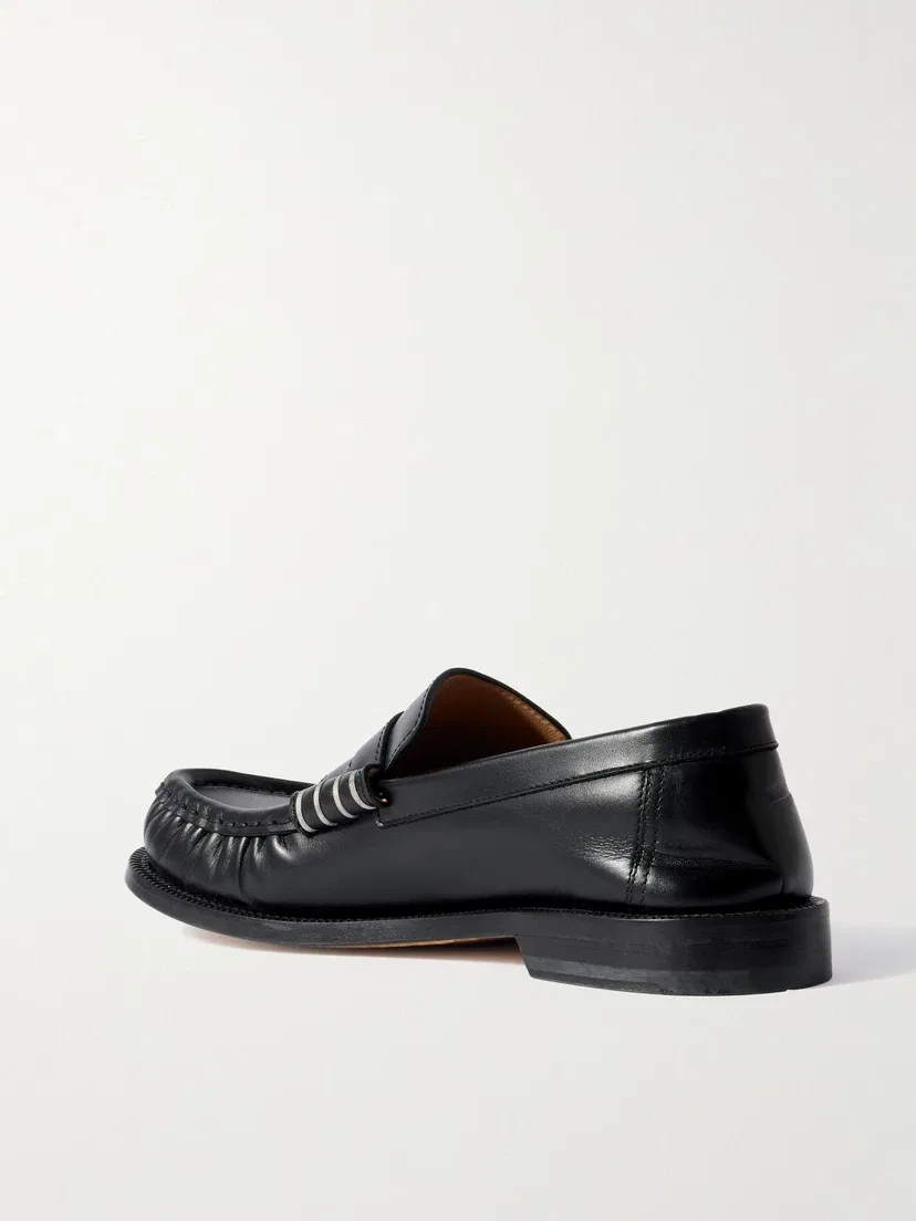 Кожаные лоферы JW ANDERSON, черный — фото 3