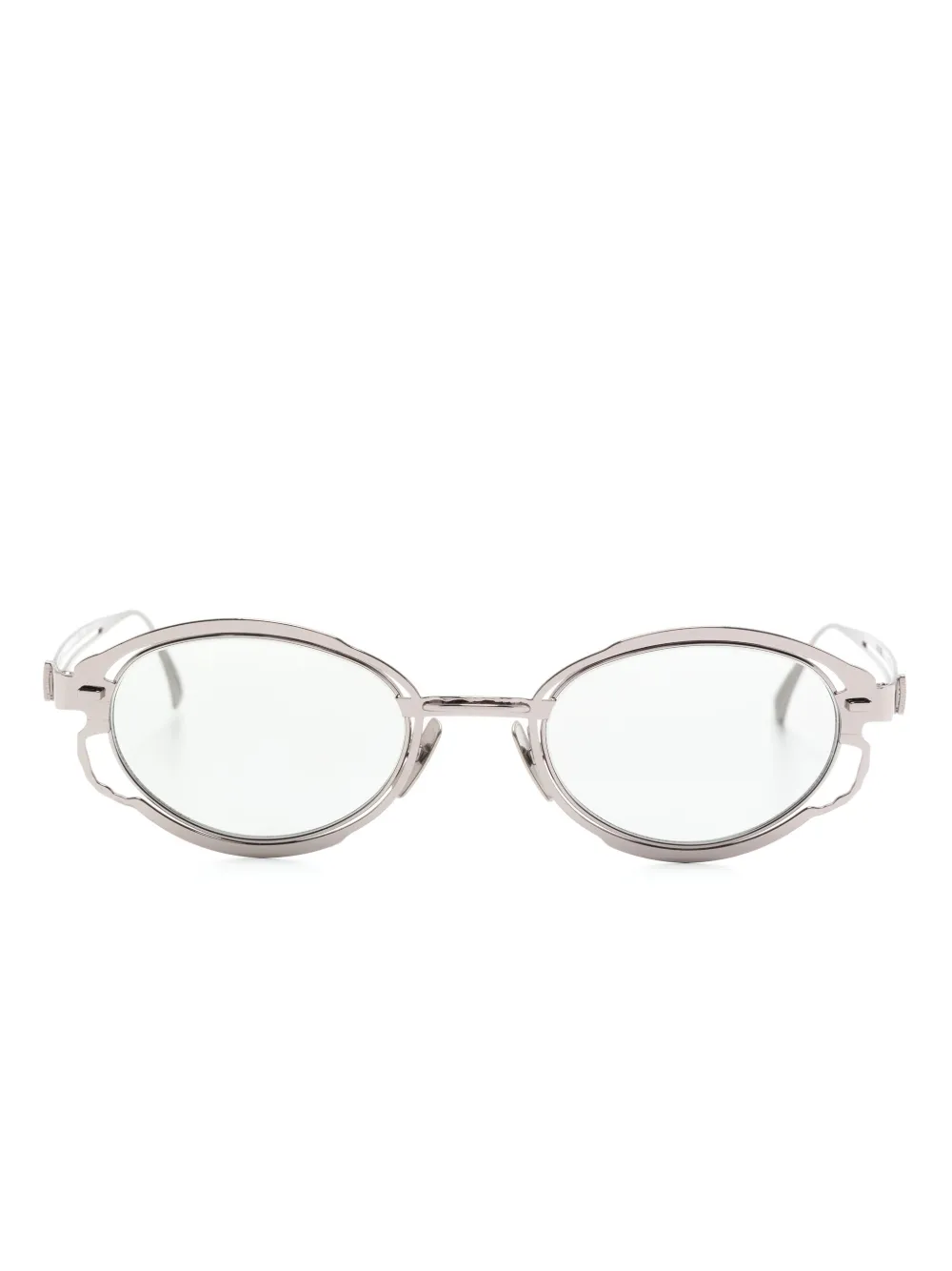 

Солнцезащитные очки H01 в овальной оправе Kuboraum, серебристый