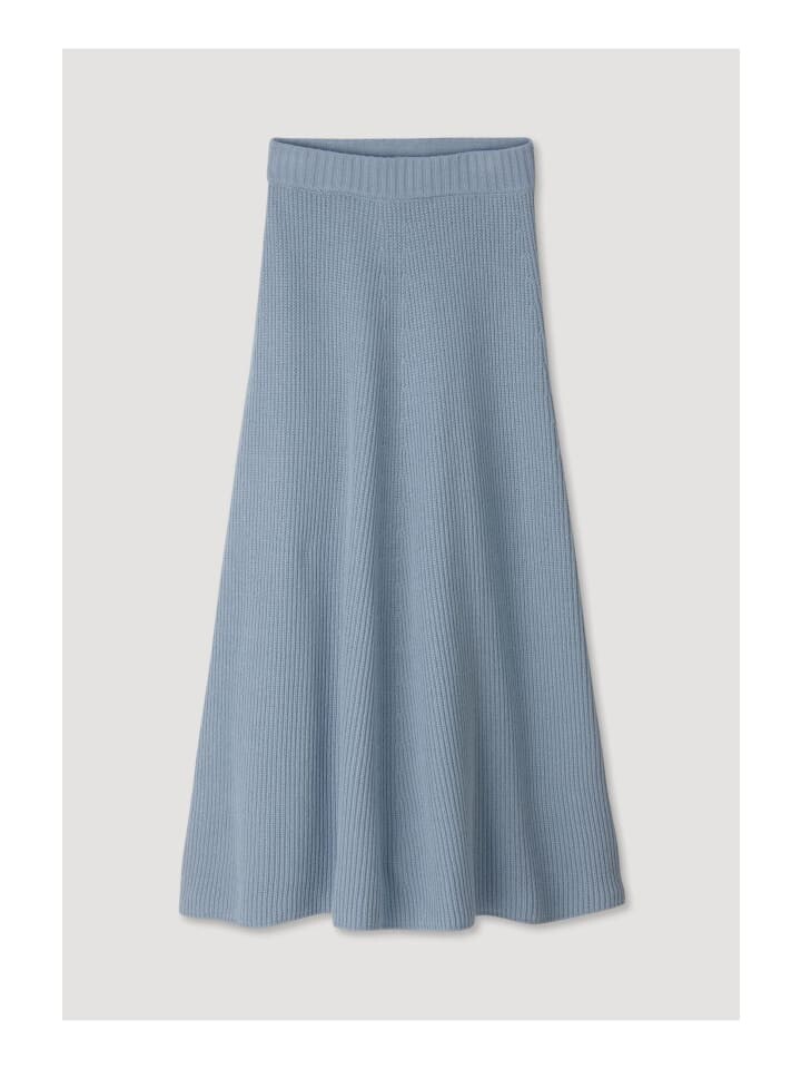 

Юбка Hessnatur Strick Midi Regular aus reiner Bio Baumwolle, цвет helles jeansblau