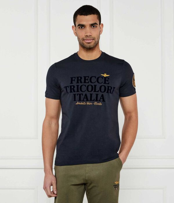 

Футболка мужская Aeronautica Militare с нашивками, синий