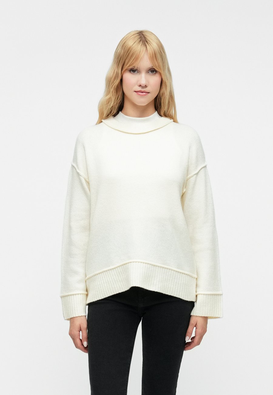 

Джемпер ONLY ONLHAZEL LIFE DETAIL O NECK, Whitecap Gray Melange/Beige