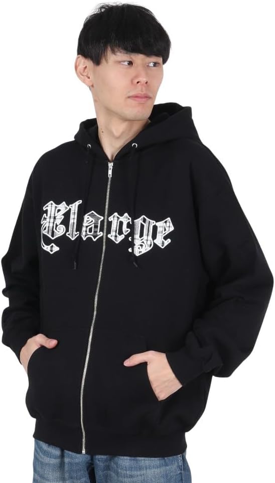 

Толстовка с капюшоном размера XLARGE, толстовка на молнии с нашивкой и логотипом, мужская, черный