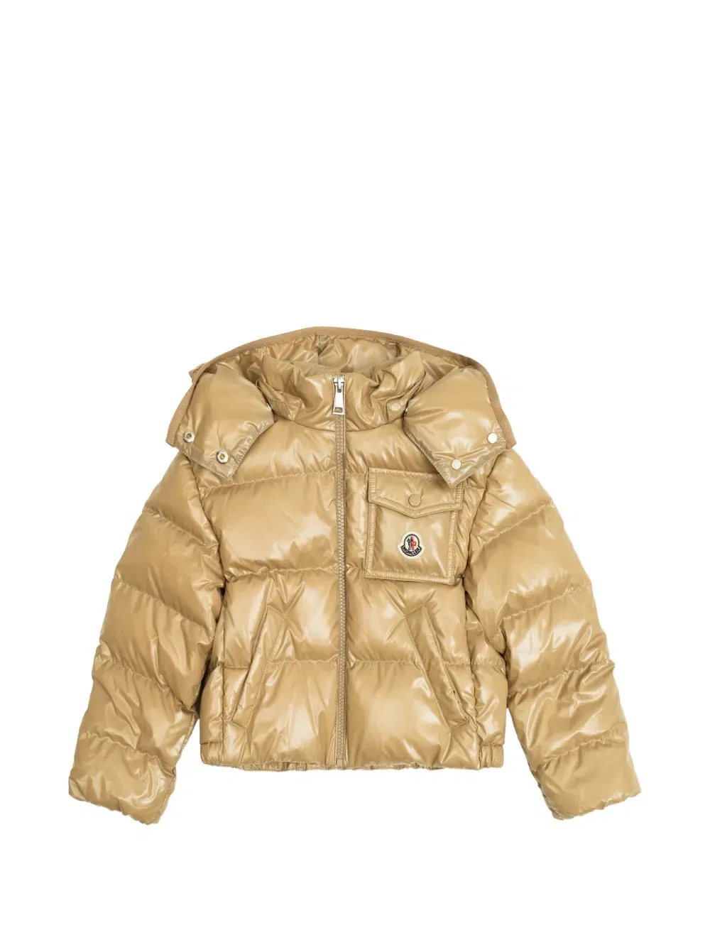 Куртка с капюшоном и карманами Moncler Enfant, нейтральный