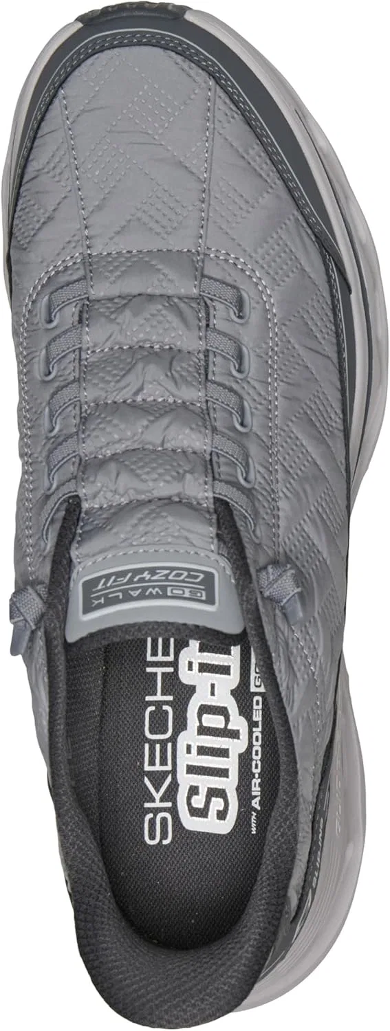 Мужские кроссовки Skechers Go Walk Glide-Step 2.0 Cosy Walker, Grey Textile Trim — фото 3