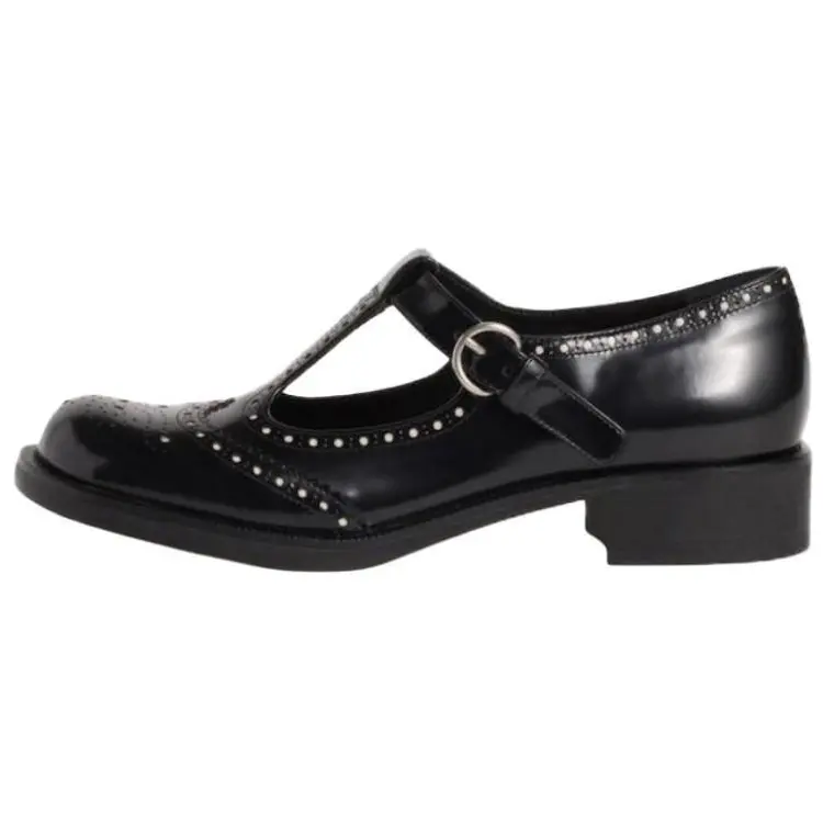 Туфли женские повседневные Women's Casual Shoes Women's Black Miu Miu