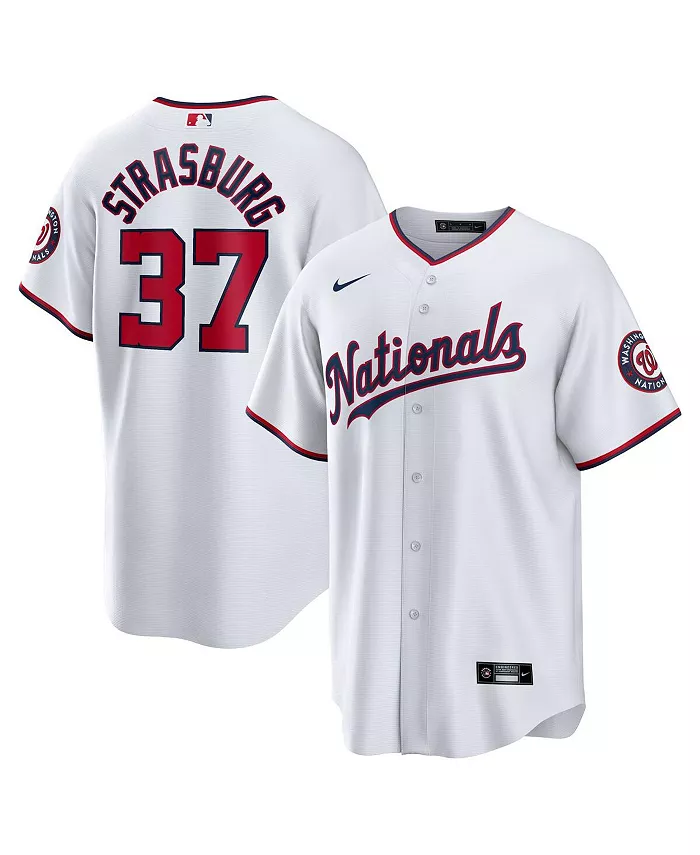 

Мужская реплика домашней футболки Washington Nationals Stephen Strasburg белого цвета Nike