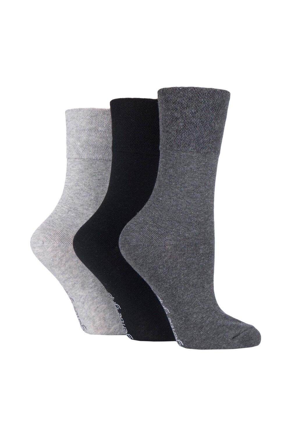 

3 пары простых хлопковых носков SOCKSHOP Gentle Grip, серый
