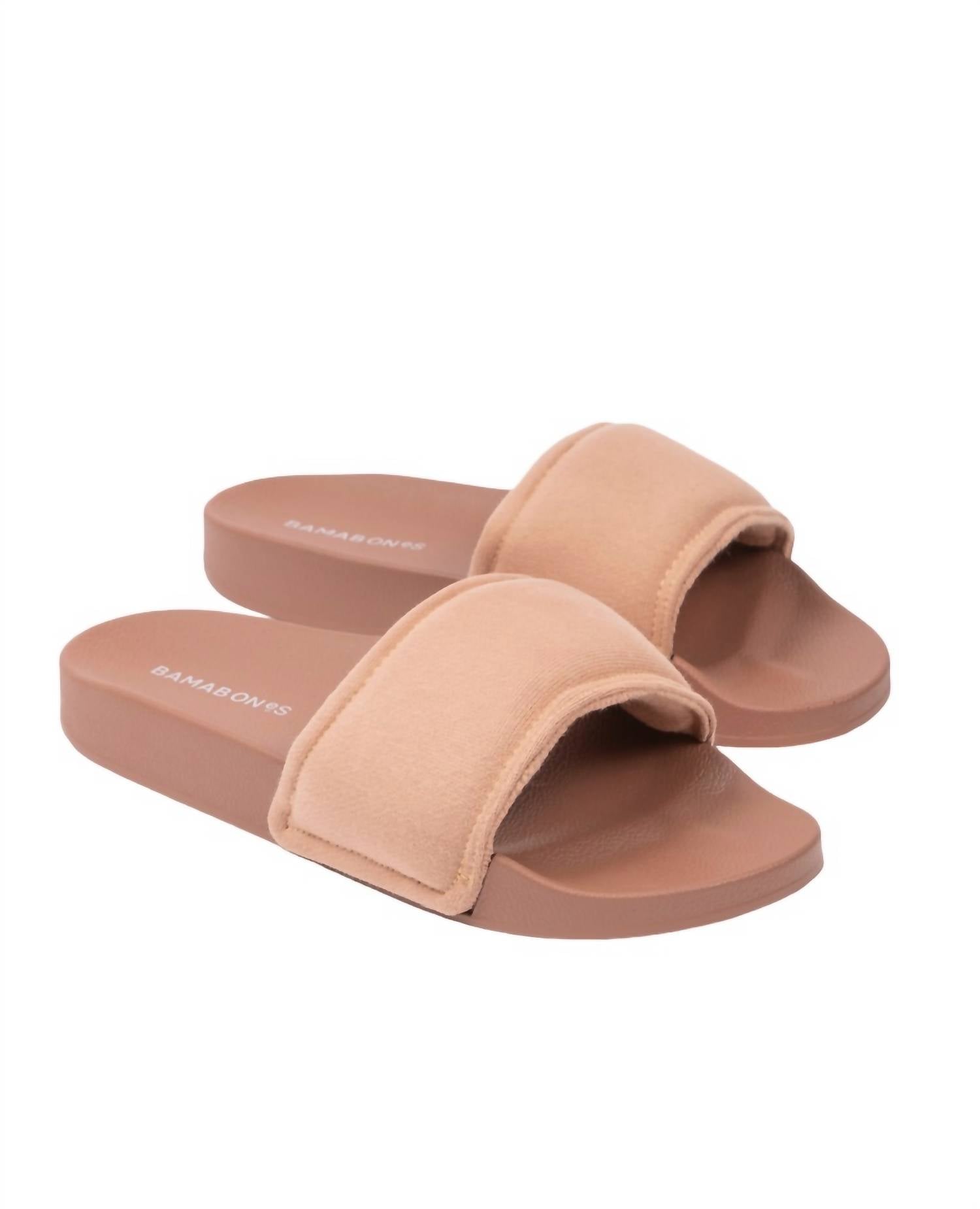 Женские шлепанцы Pilo в цвете Tawny Brown BAMABONES