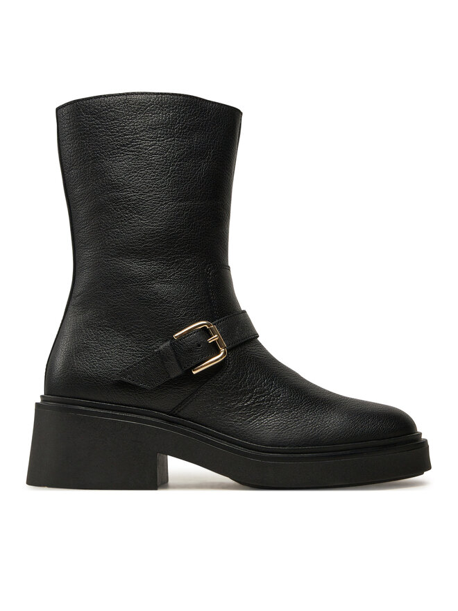 Ботильоны на блочном каблуке Pollini, черный