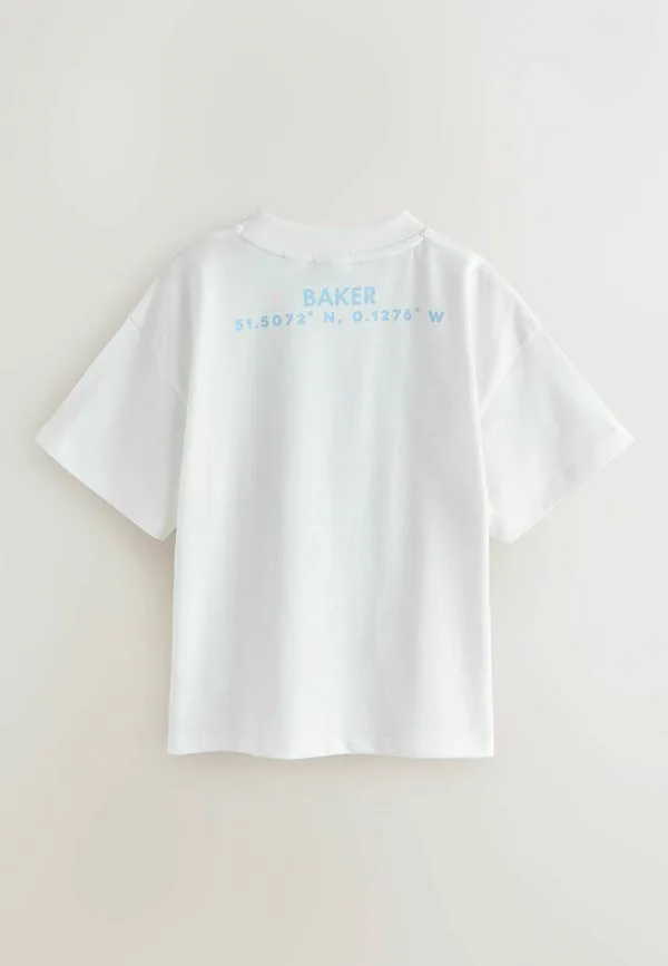 Футболка с принтом, стандартного кроя Baker By Ted Baker, White — фото 2