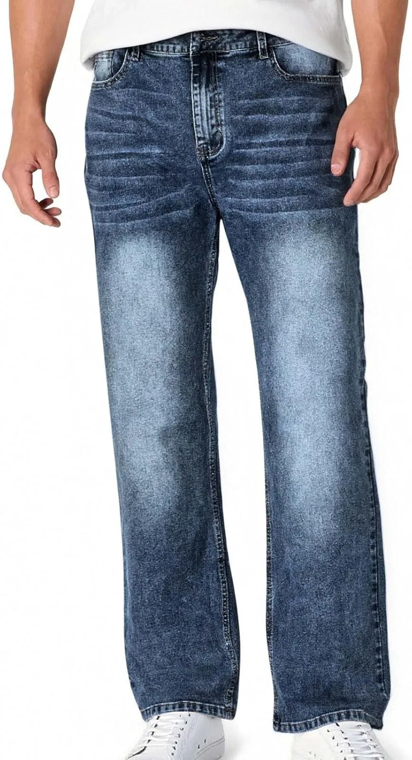 Джинсы свободные Baggy Y2K, Navy