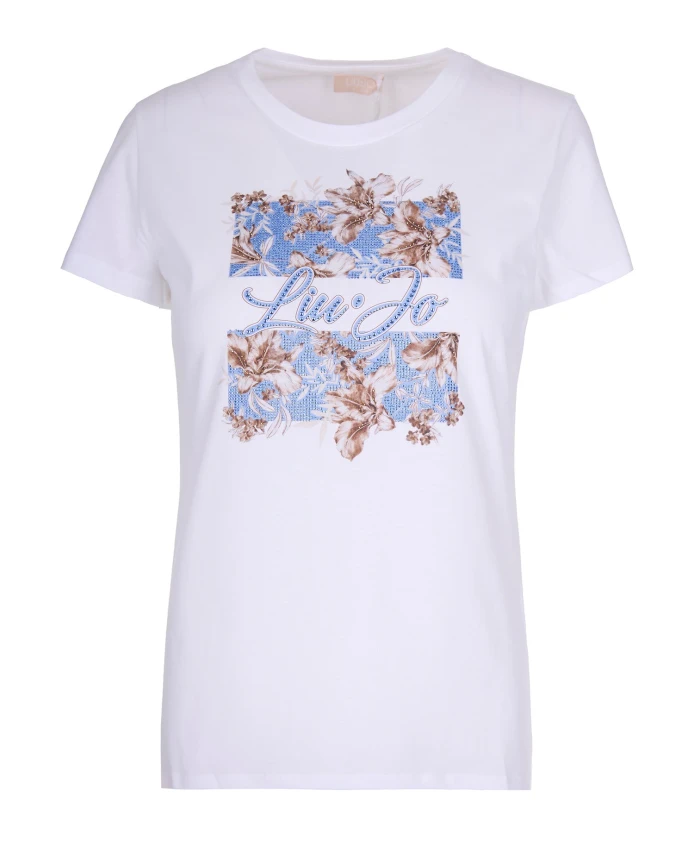 

Футболка с графическим принтом Liu Jo, белый