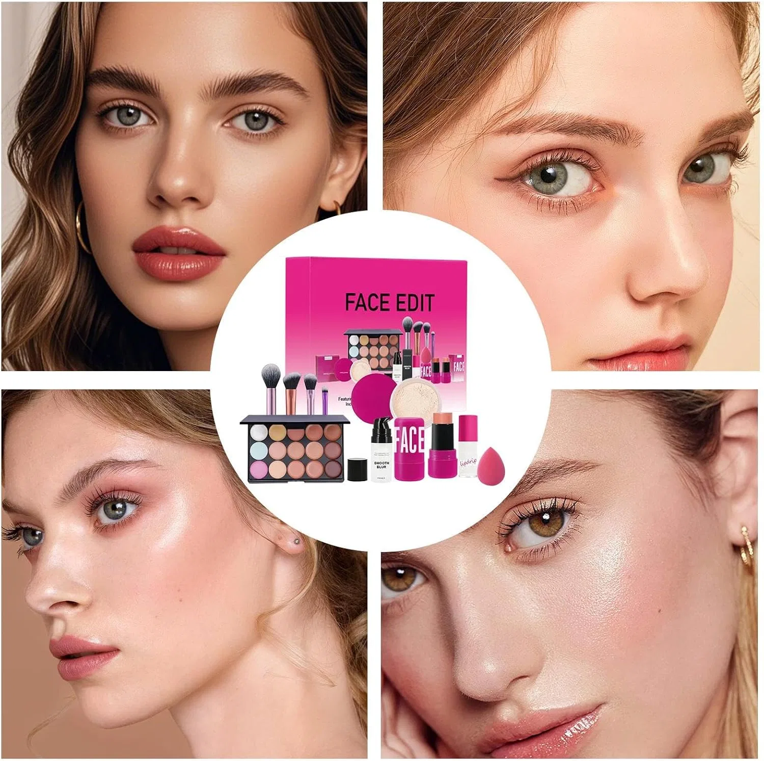 Набор косметики Travel Makeup Kit, компактный, водостойкий, 1 шт — фото 4