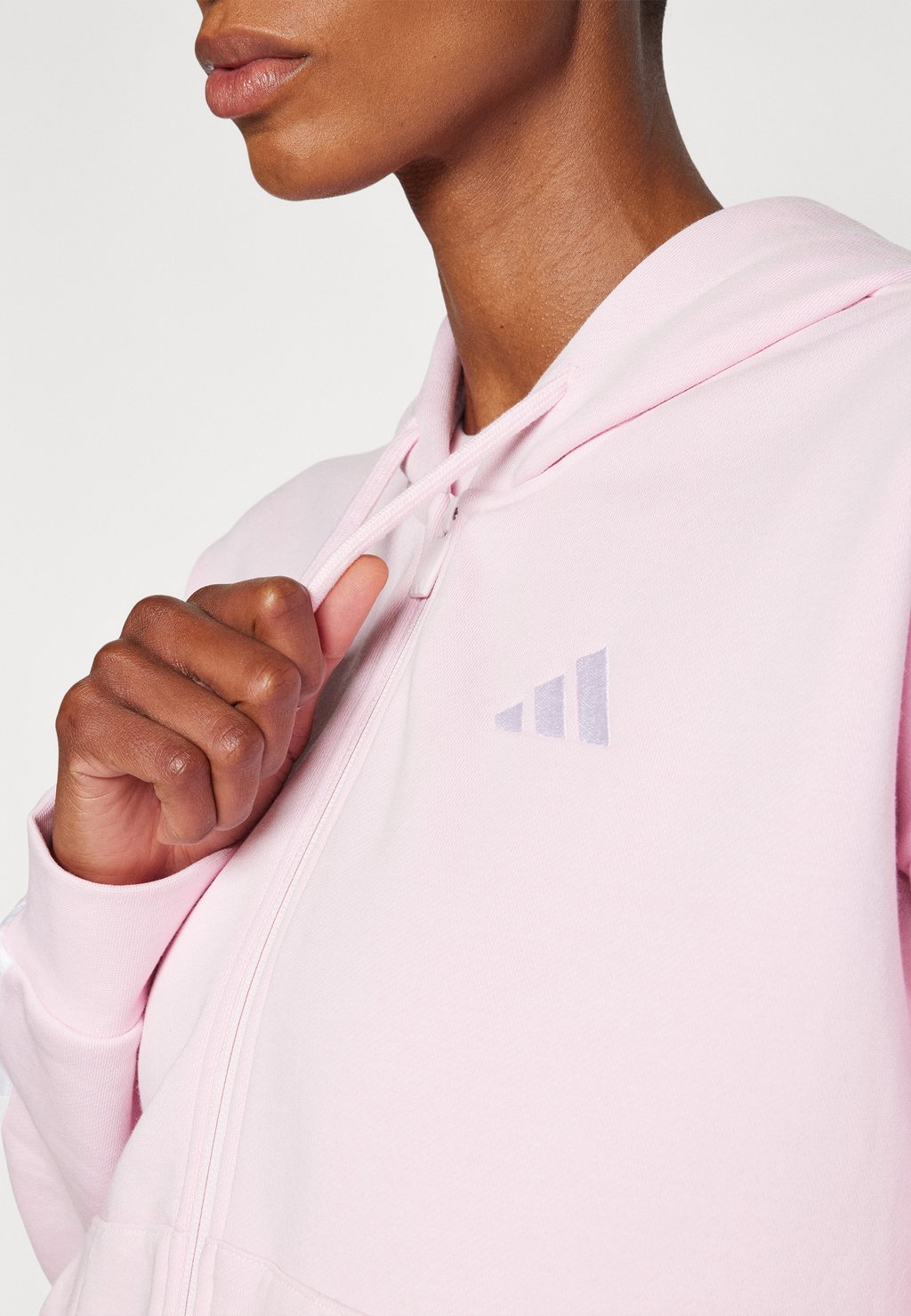 Толстовка на молнии adidas Sportswear, светло-розовый — фото 4